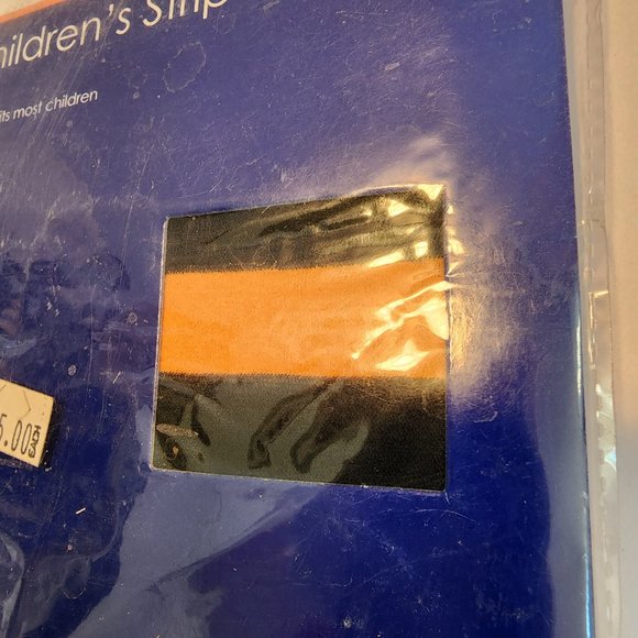 Orange and Black Children's Striped Tights - Picture 1 of 3